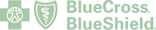 BlueCross and BlueShield logo in Arise brand green